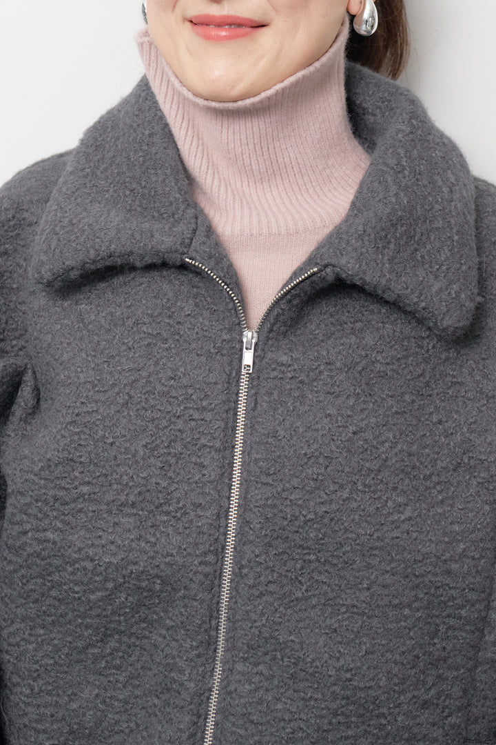 シープボアボリュームスリーブジャケット