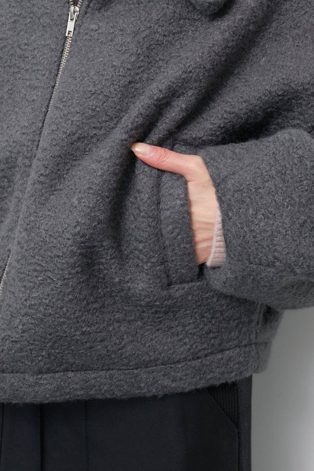 シープボアボリュームスリーブジャケット