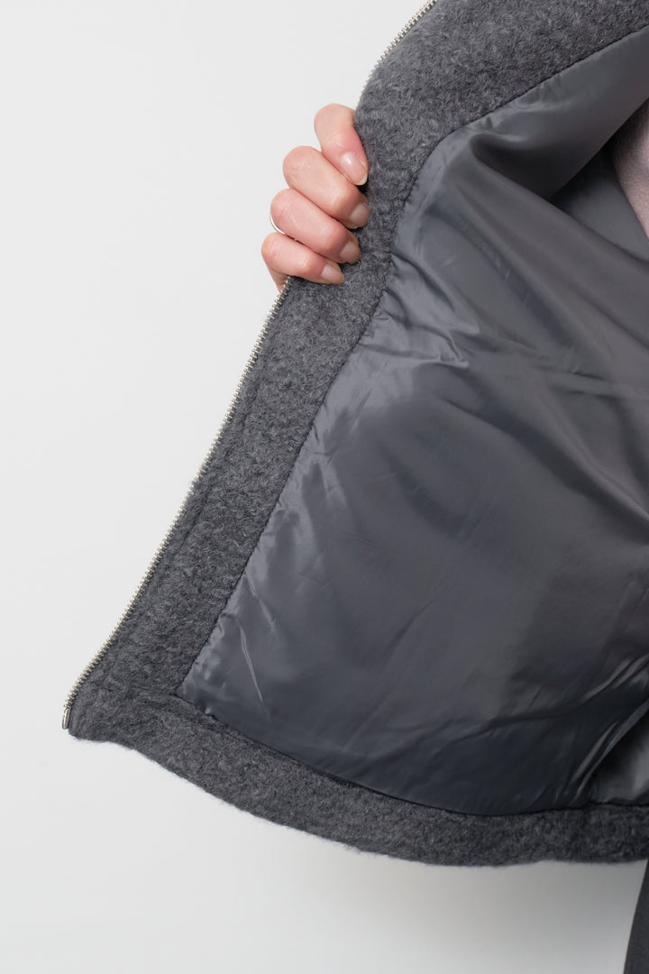 シープボアボリュームスリーブジャケット