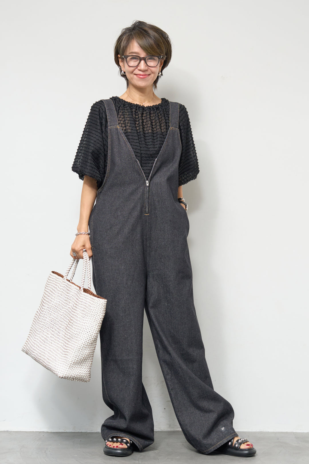 シアーフリンジブラウス