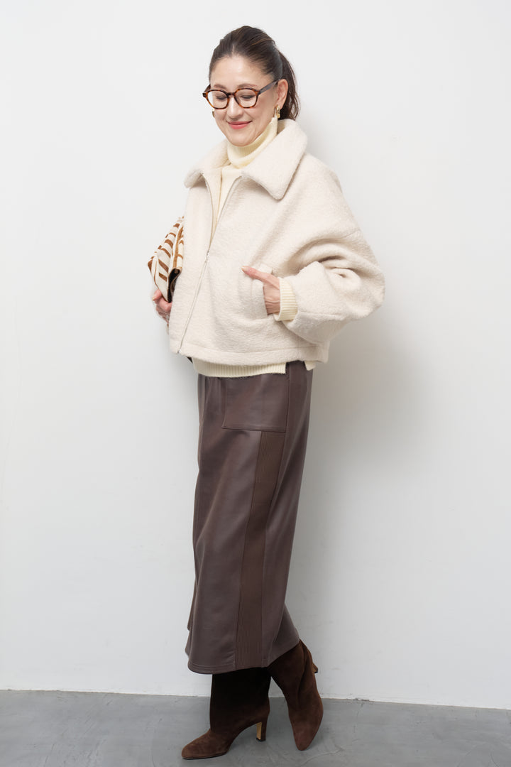 シープボアボリュームスリーブジャケット