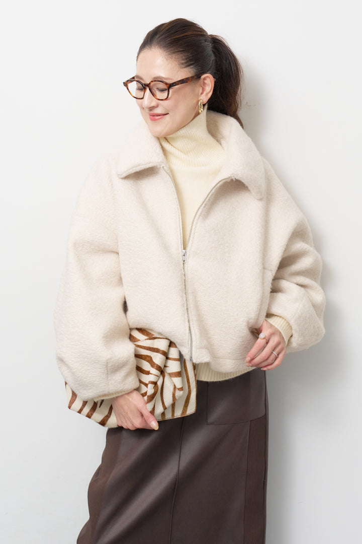 シープボアボリュームスリーブジャケット