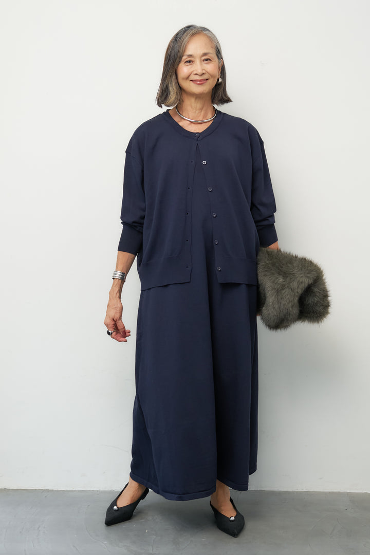 【2SET】ドレープニット レーヨン混 セットアップ