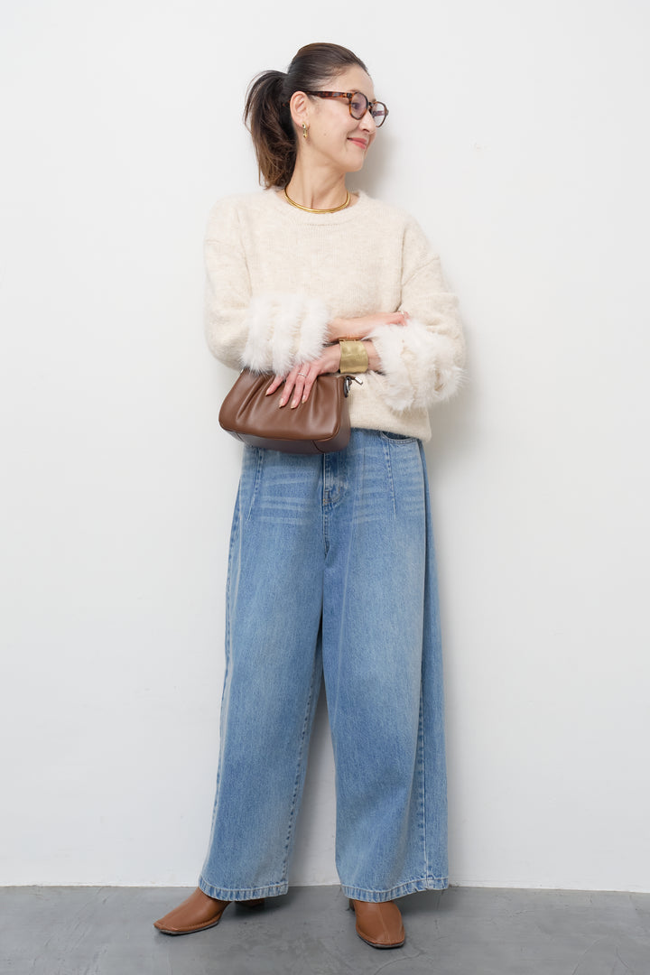 フェザーカフニットプルオーバー