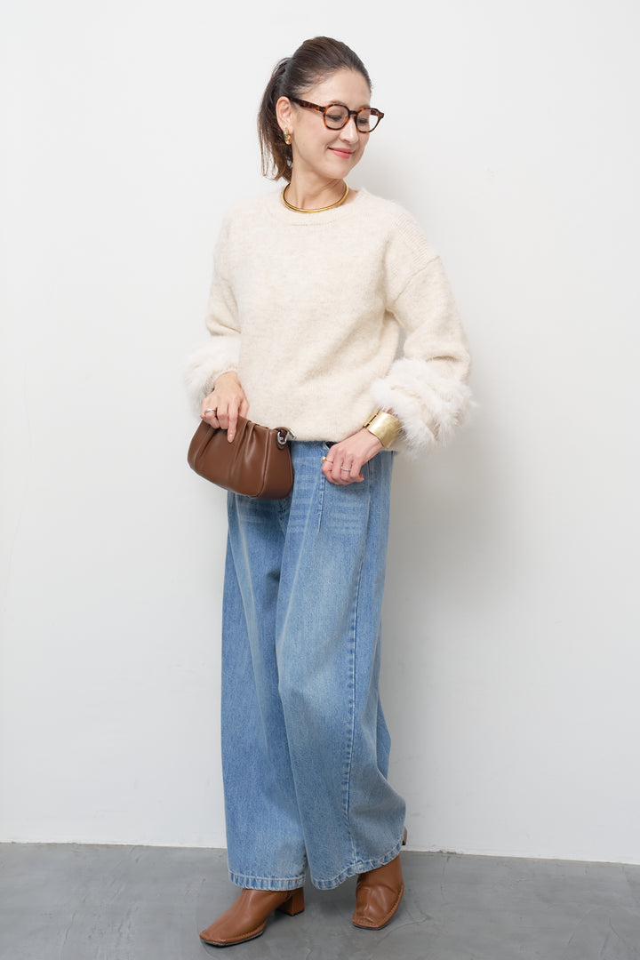 フェザーカフニットプルオーバー