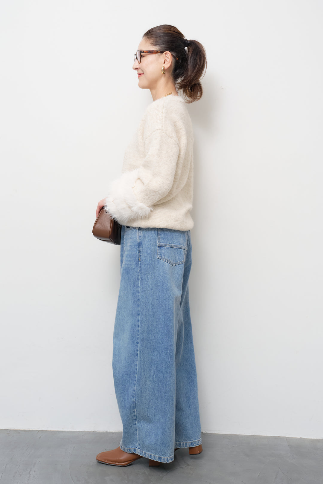 フェザーカフニットプルオーバー