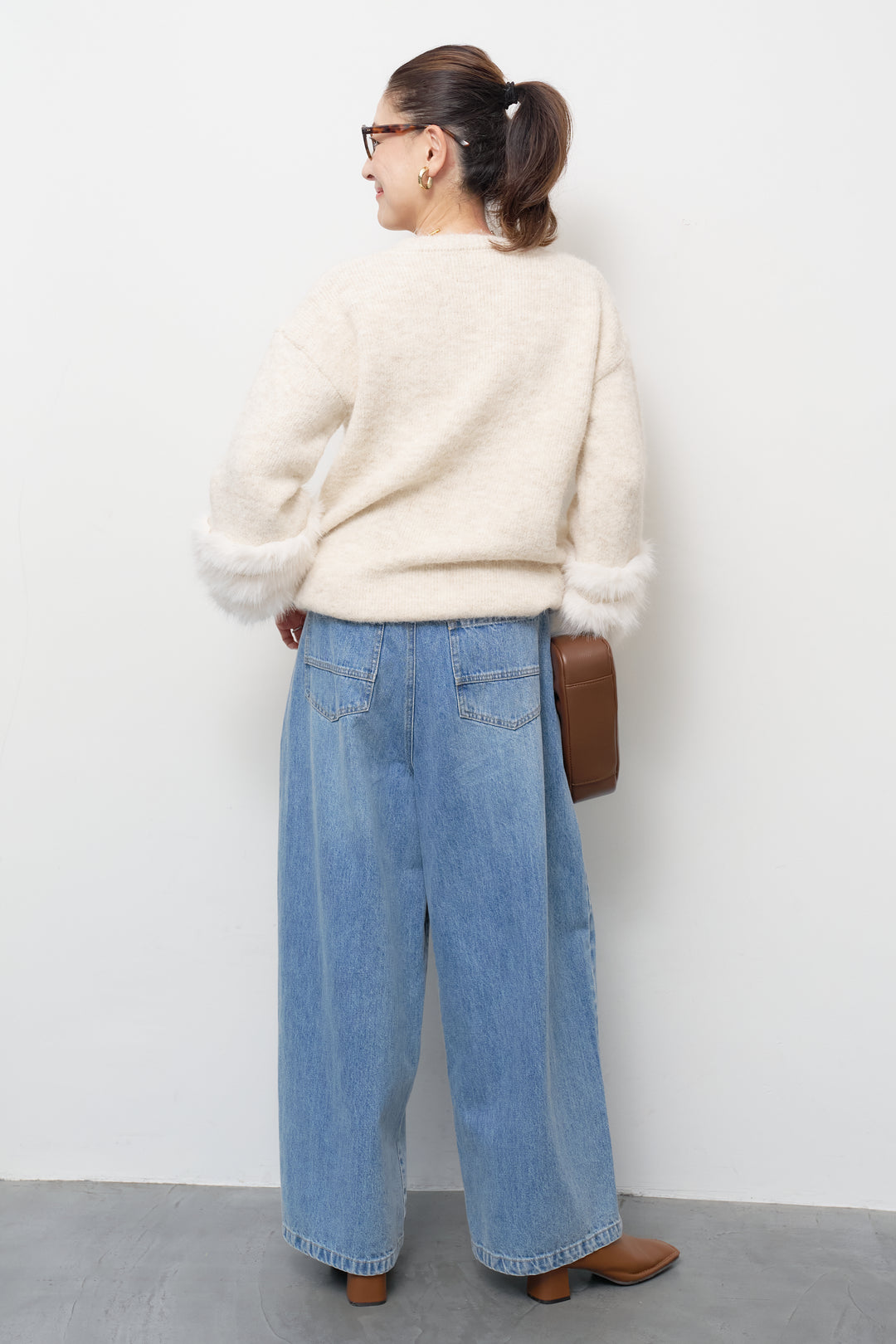 フェザーカフニットプルオーバー