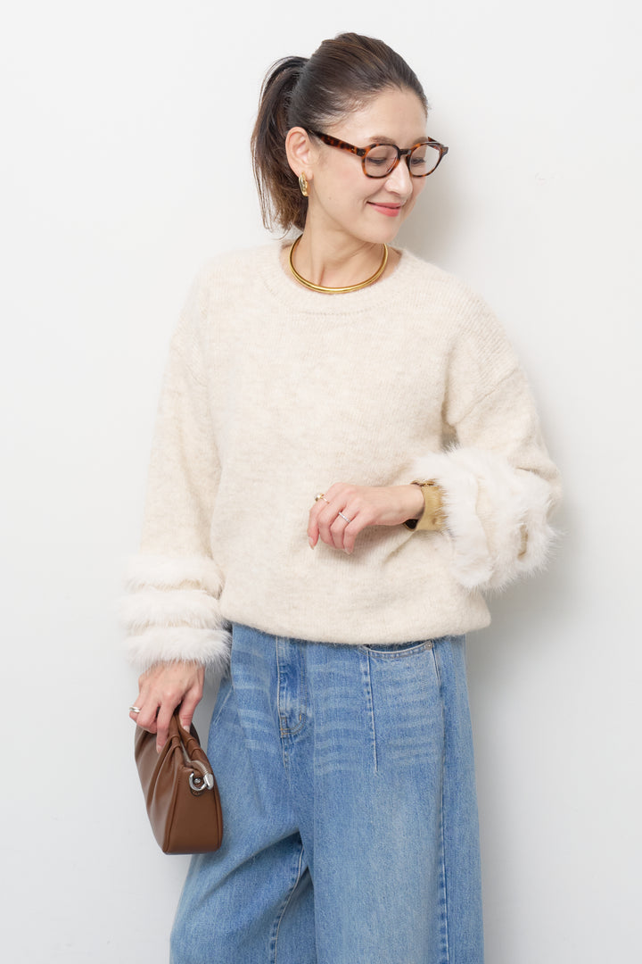 フェザーカフニットプルオーバー