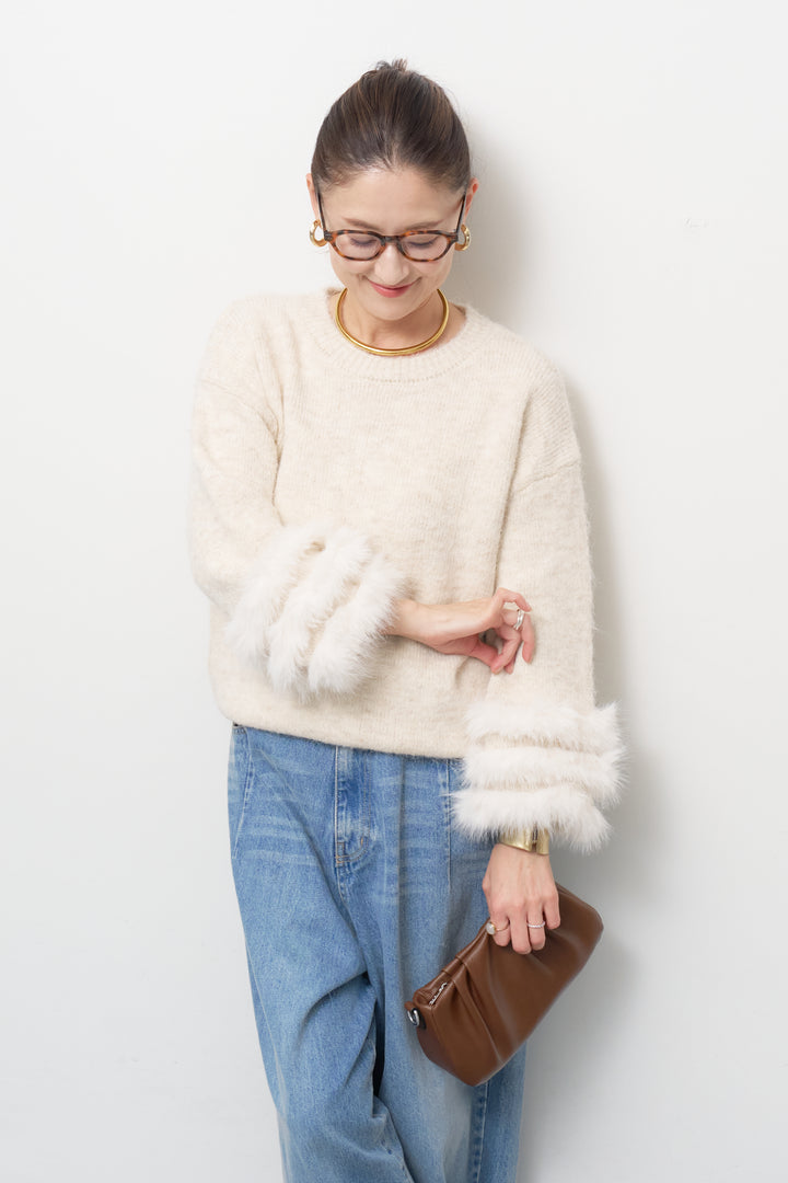 フェザーカフニットプルオーバー