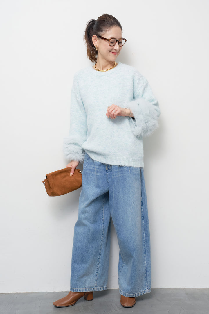 フェザーカフニットプルオーバー