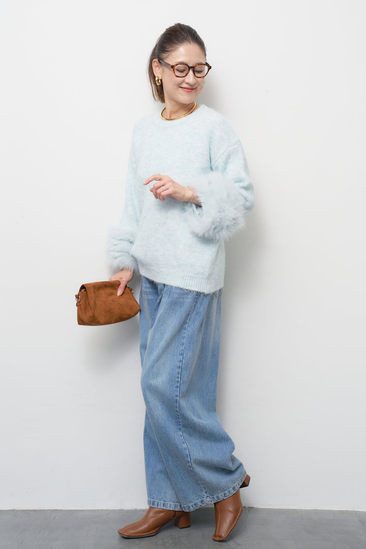 フェザーカフニットプルオーバー