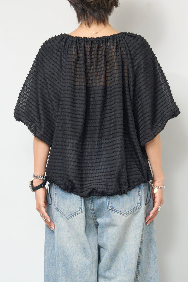 シアーフリンジブラウス
