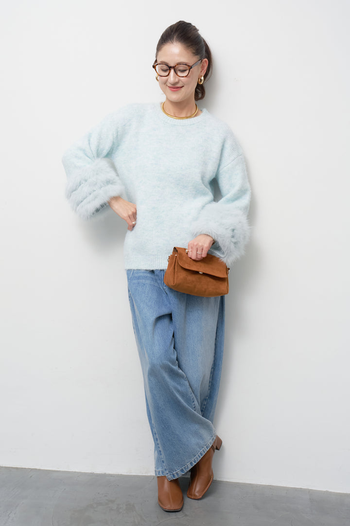 フェザーカフニットプルオーバー