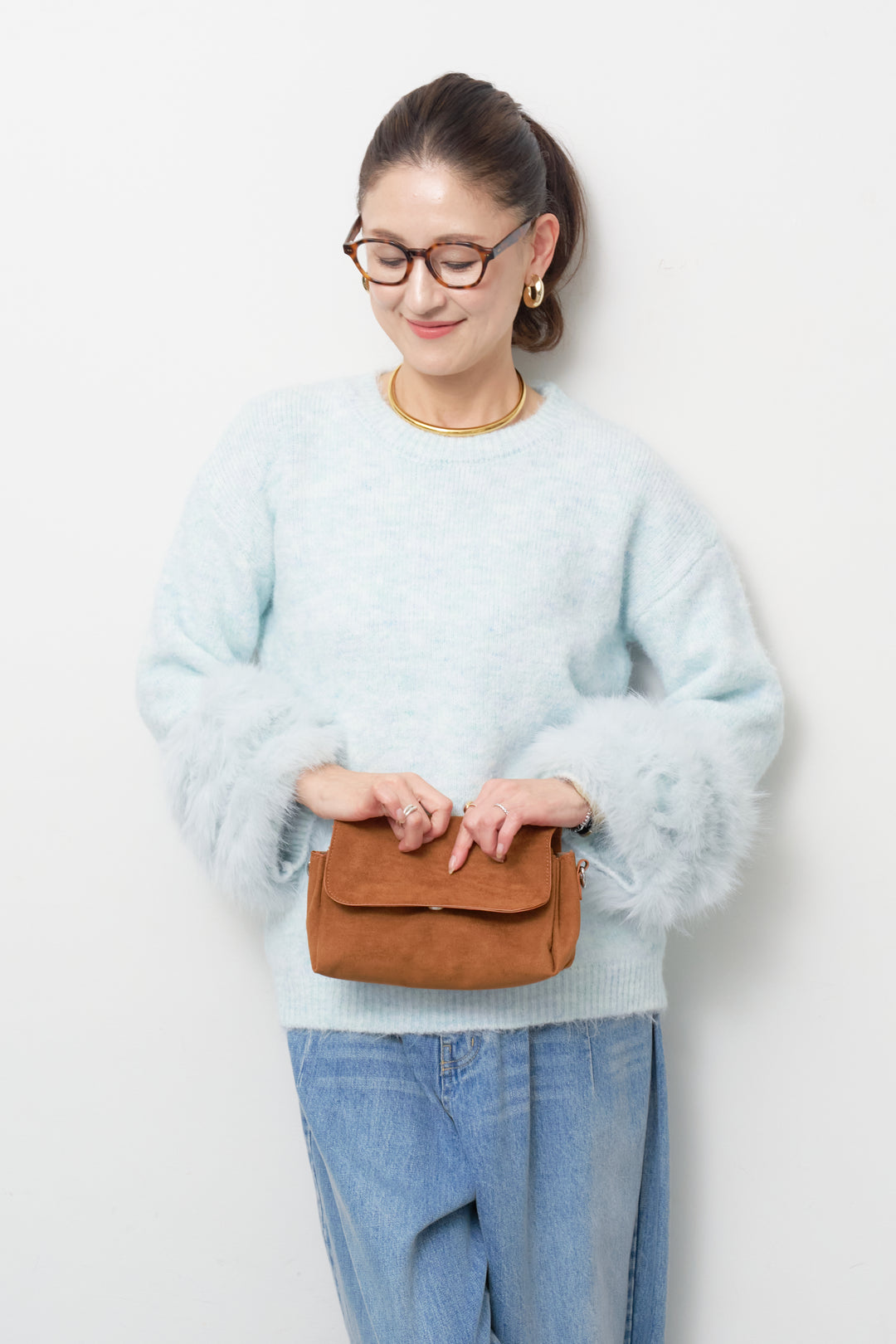 フェザーカフニットプルオーバー