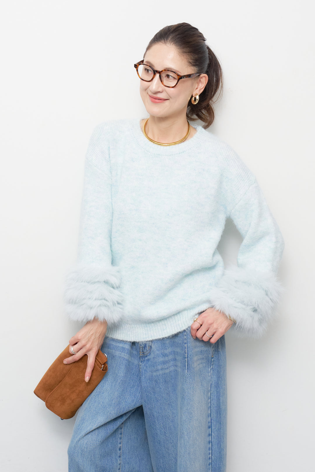 フェザーカフニットプルオーバー