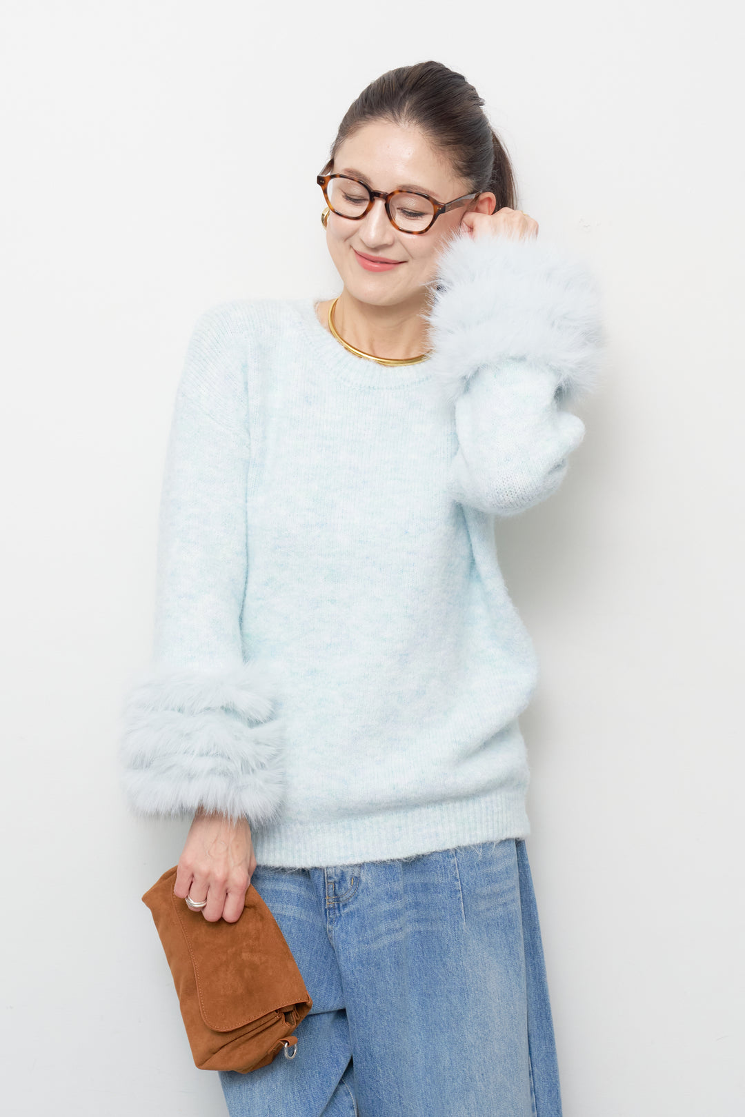 フェザーカフニットプルオーバー