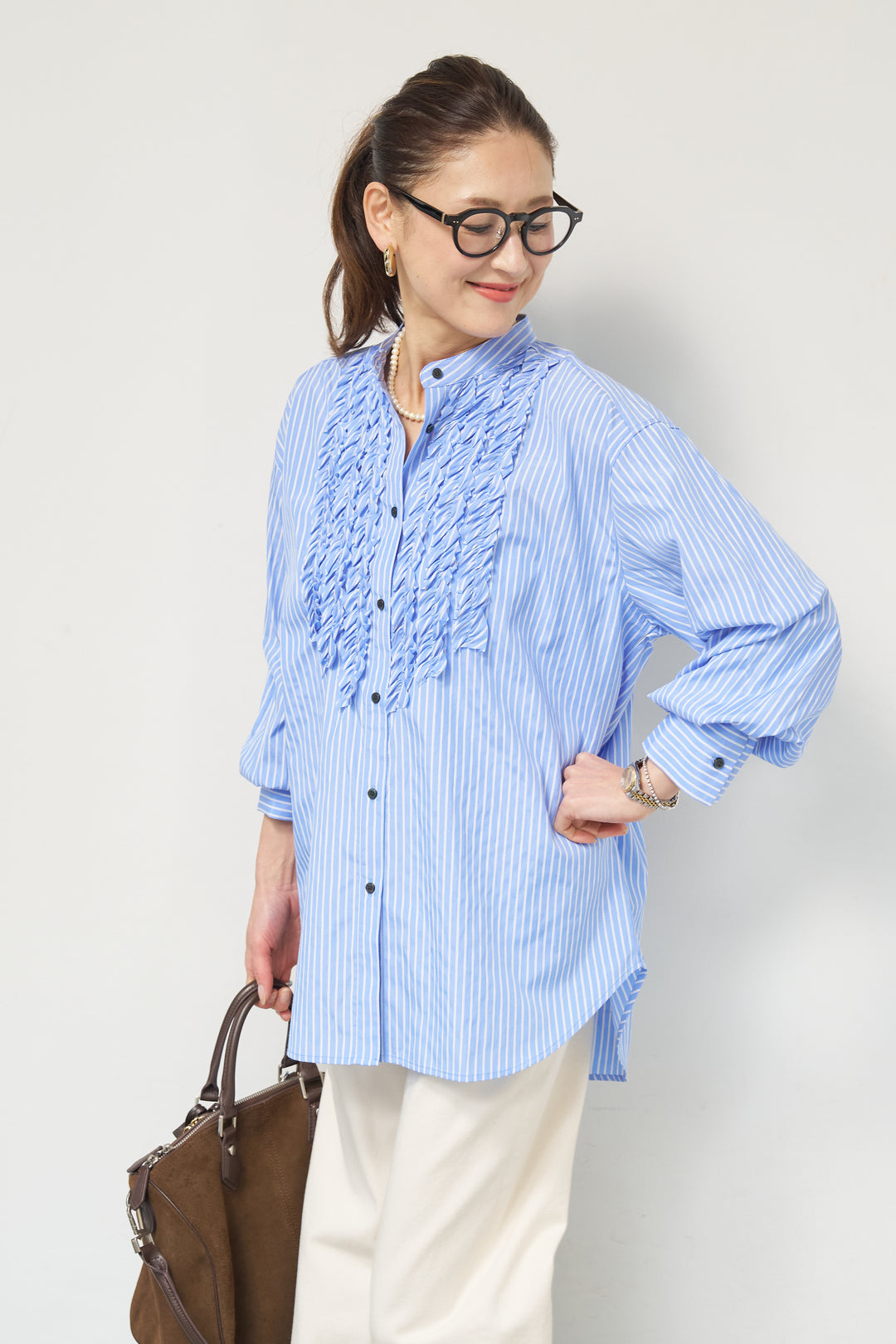 ラッフルフリルシャツ