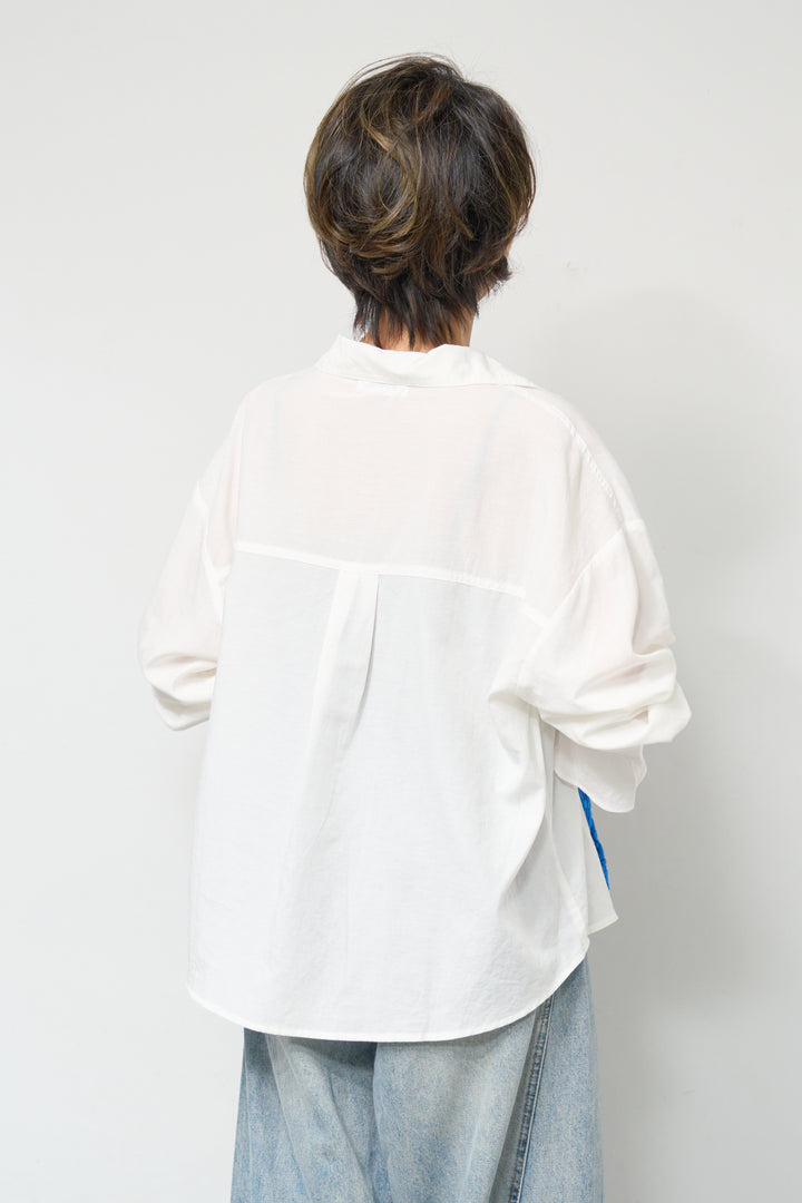 レース付オープンカラーシャツ