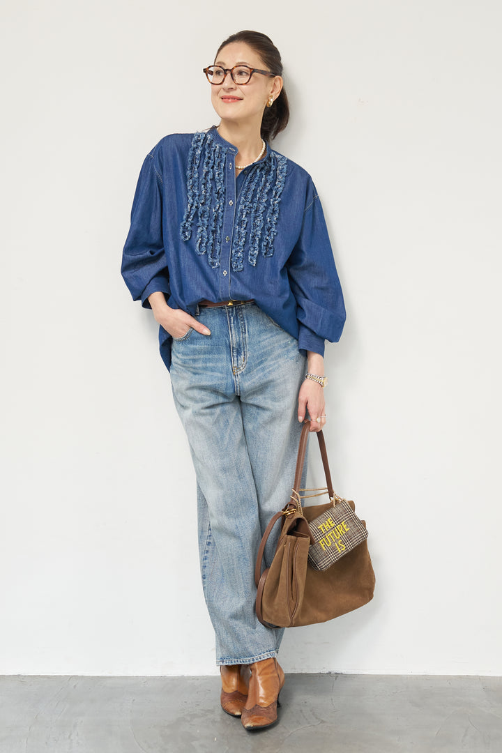 ラッフルフリルシャツ