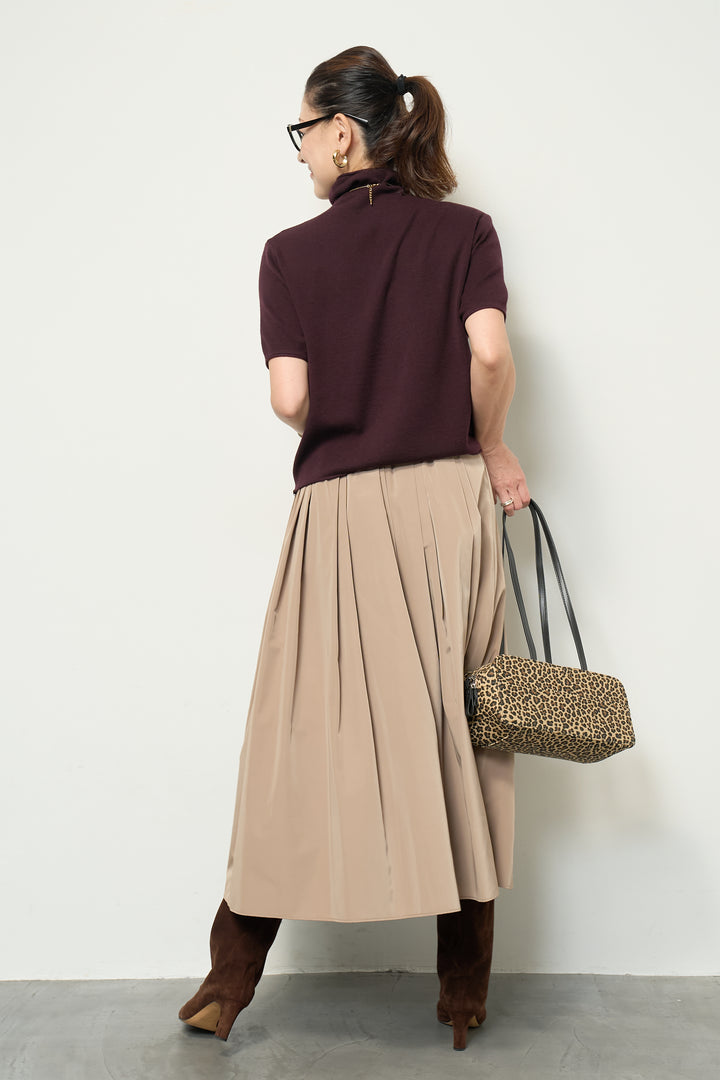 半袖タートル起毛カットソー