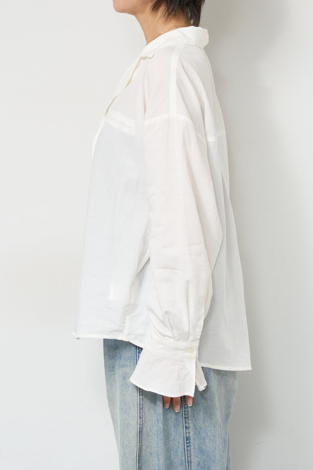 レース付オープンカラーシャツ