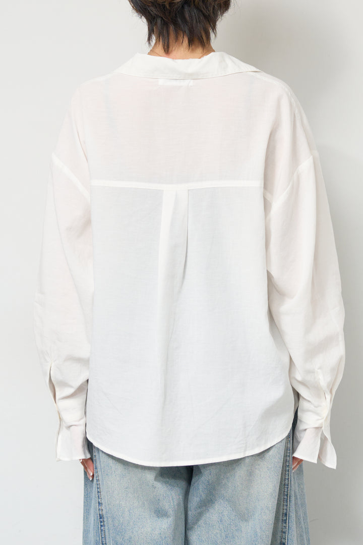 レース付オープンカラーシャツ