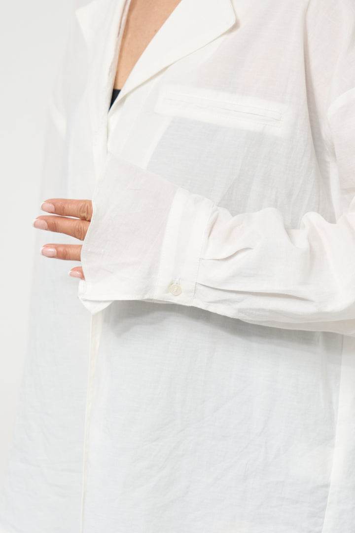 レース付オープンカラーシャツ