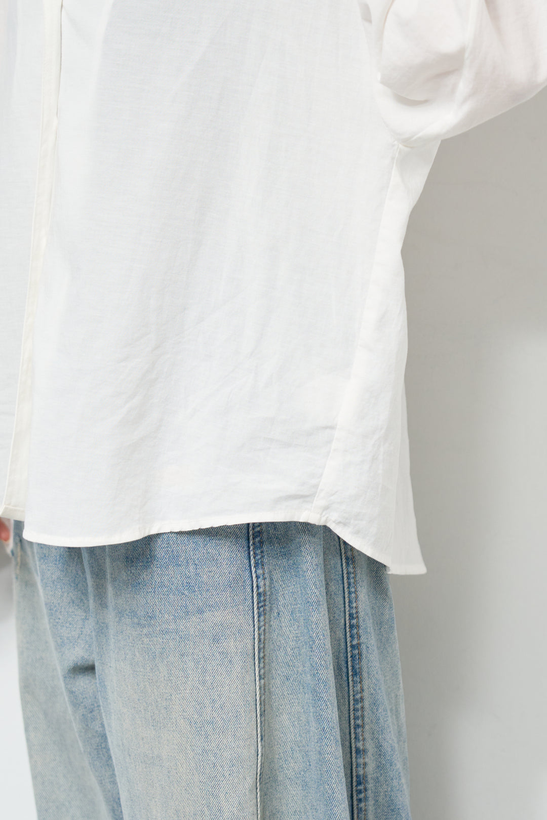 レース付オープンカラーシャツ