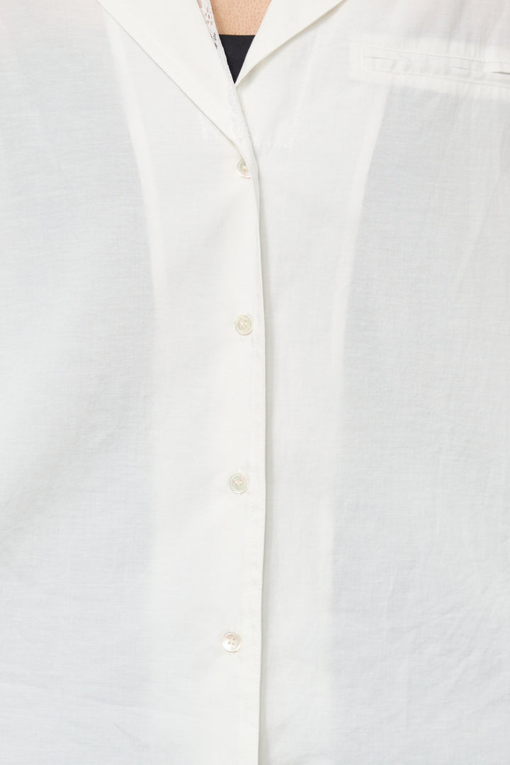 レース付オープンカラーシャツ