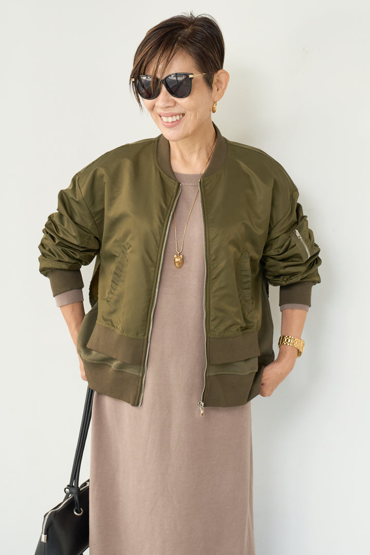 レイヤードデザインMA-1ブルゾン