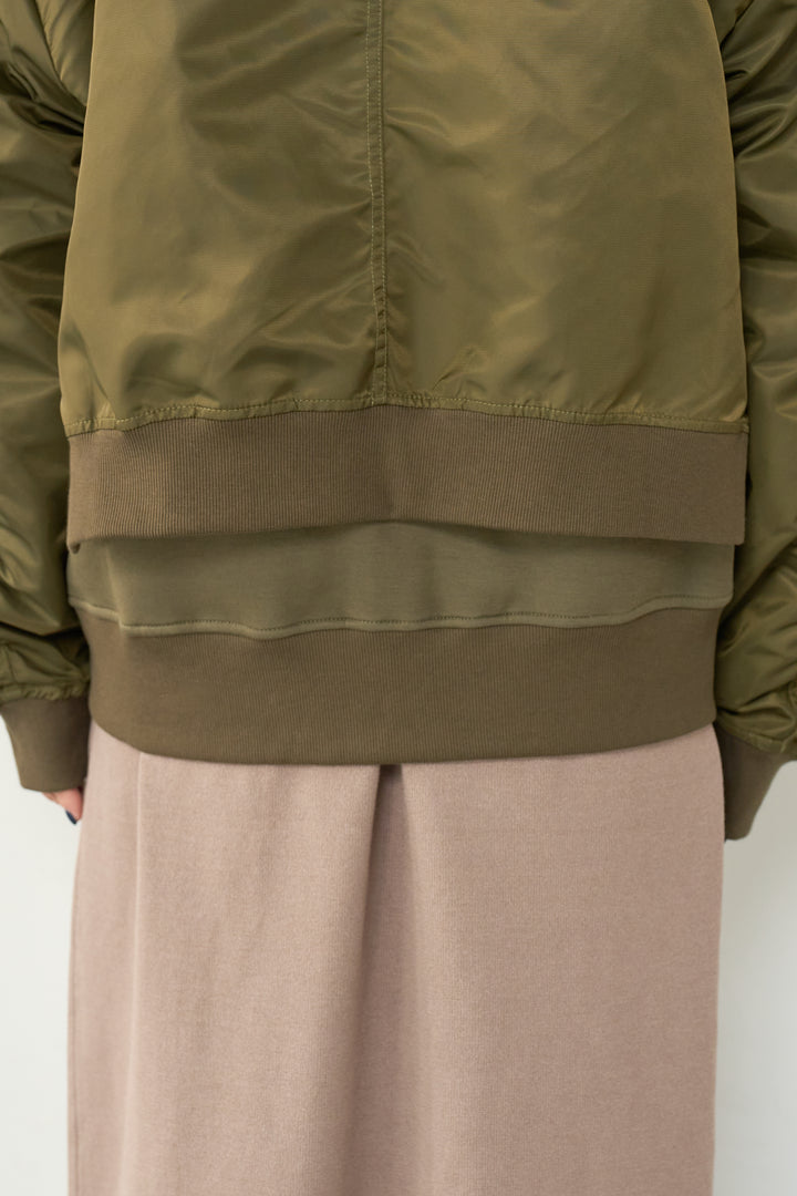 レイヤードデザインMA-1ブルゾン