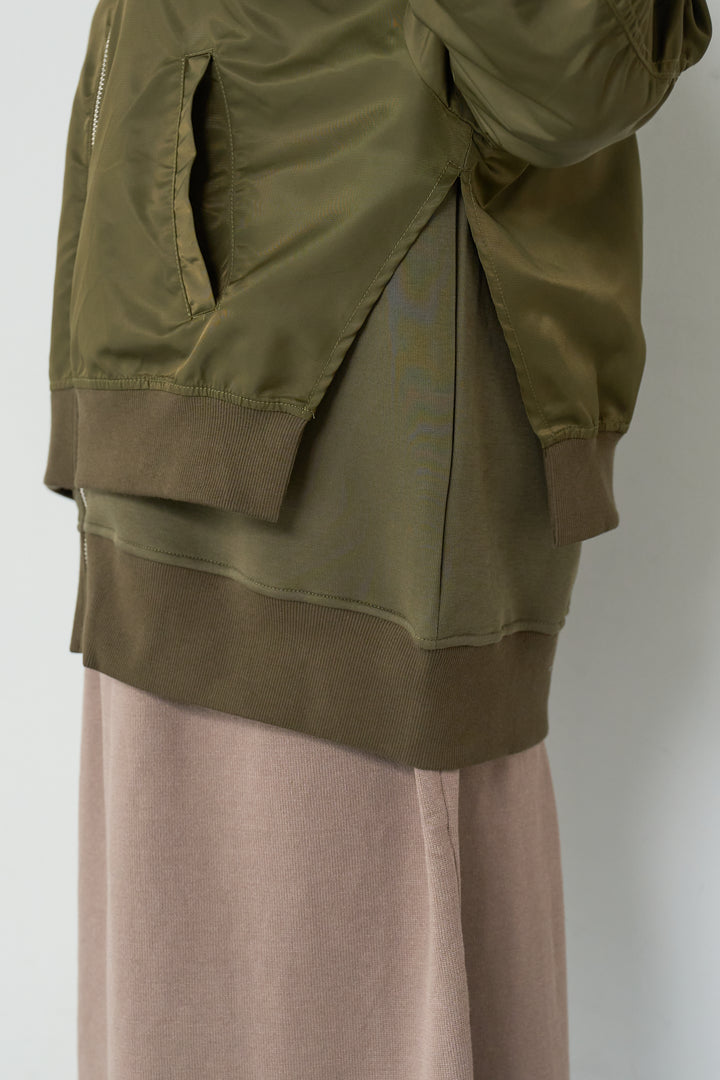 レイヤードデザインMA-1ブルゾン