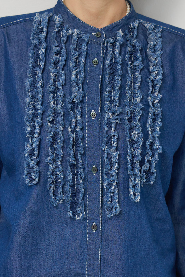 ラッフルフリルシャツ