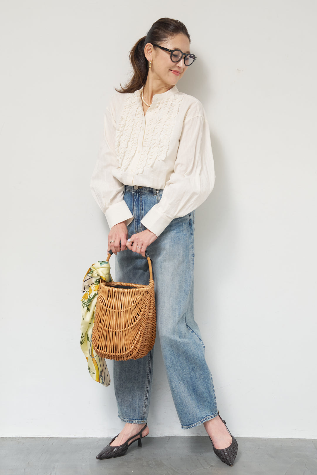 ラッフルフリルシャツ