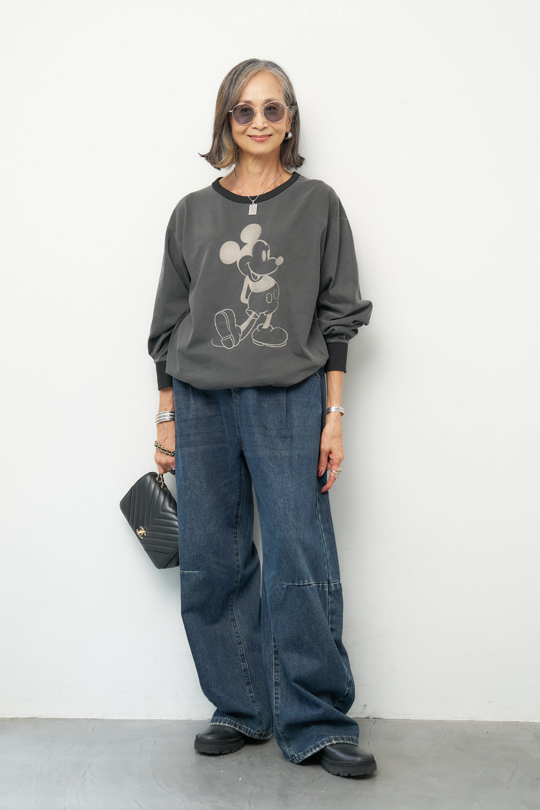 ヴィンテージライク ミッキープリントロングスリーブ