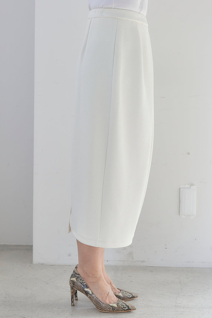 Calze puffed jacquard cocoon skirt