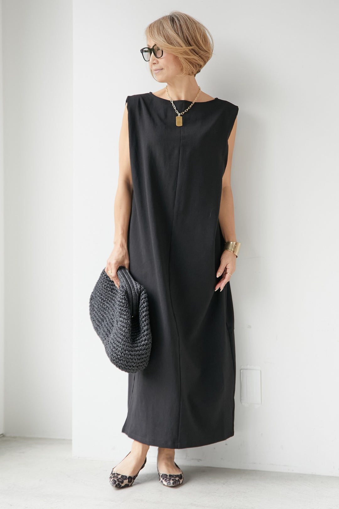 Linen-like I-line dress