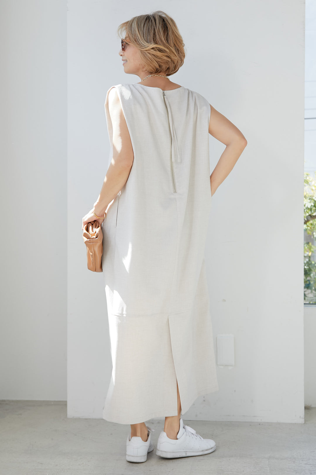 Linen-like I-line dress