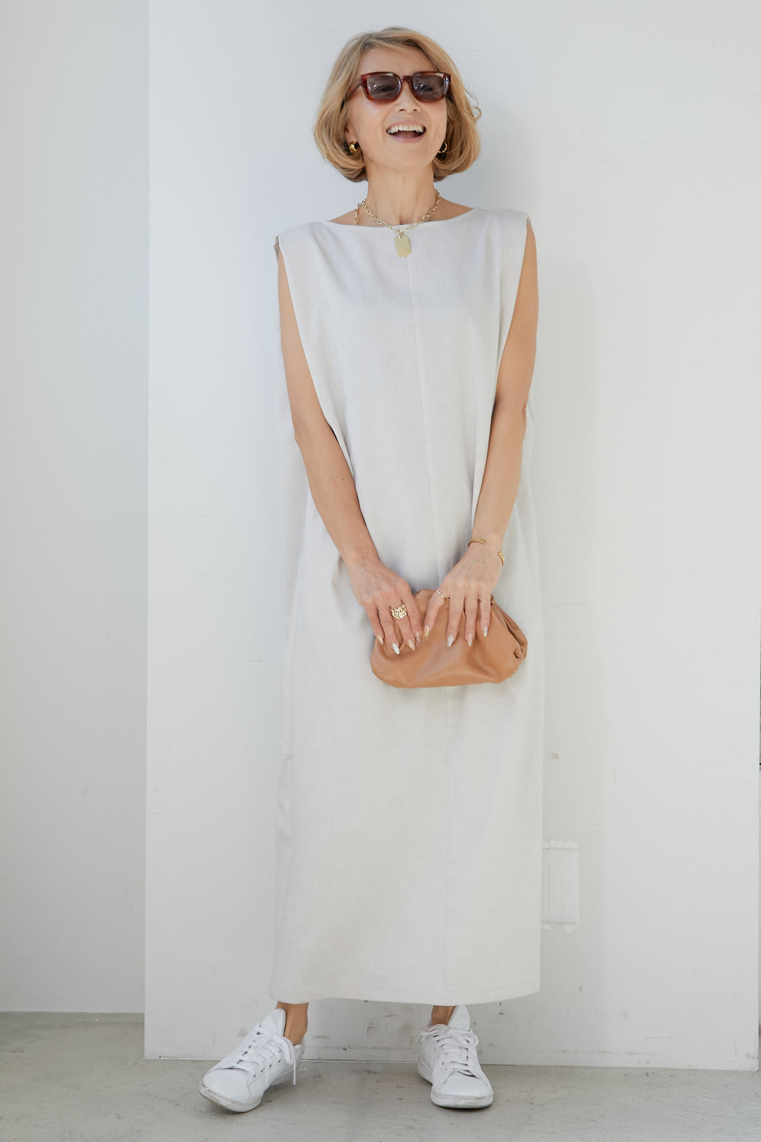 Linen-like I-line dress