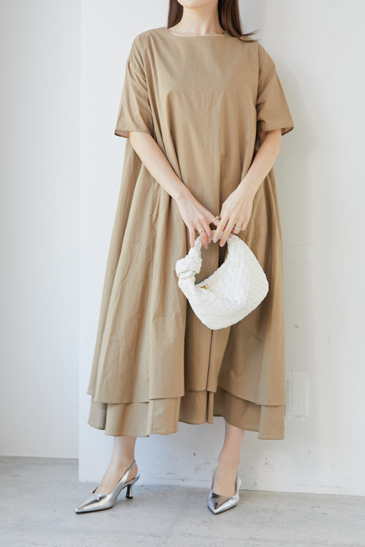 Belted cotton voile dress