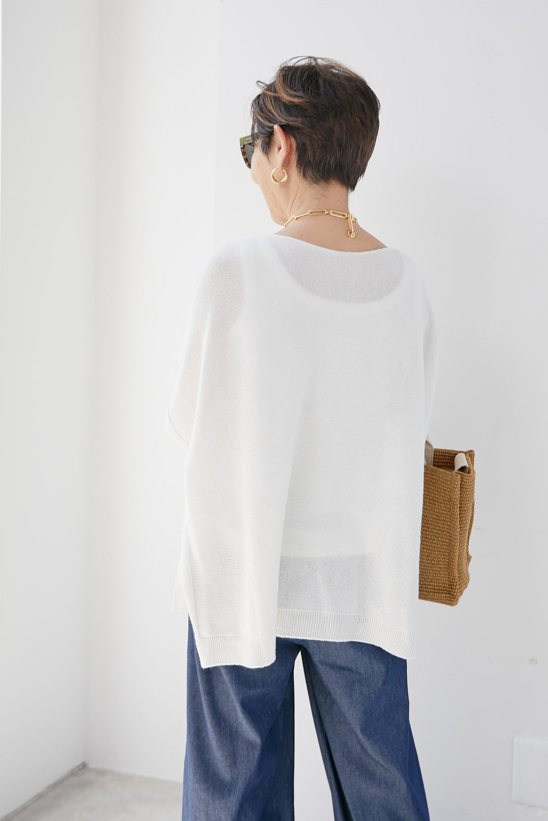 [Made in Japan] Whole garment square pullover