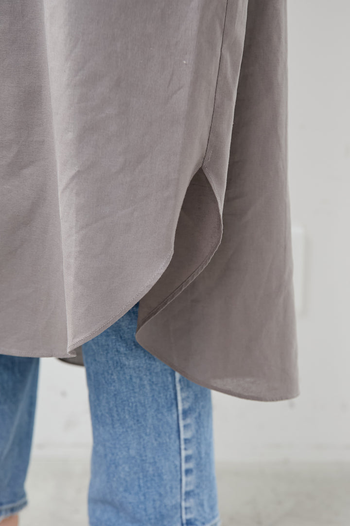 Cotton linen overshirt dress