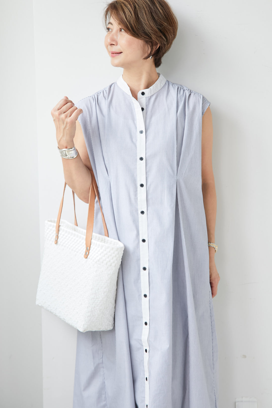 Waist tuck shirt dress