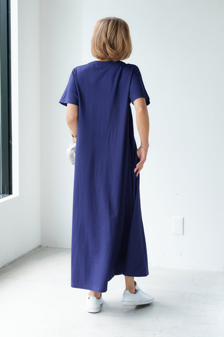 [Cool to the touch, quick-drying] A-line flare dress