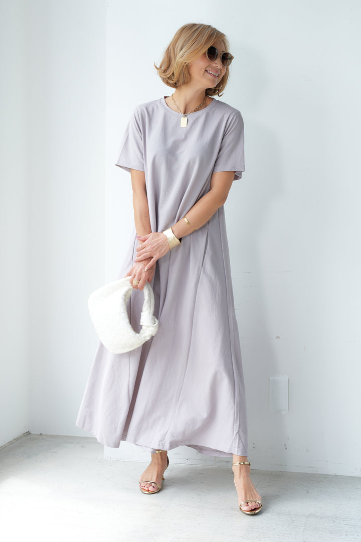 [Cool to the touch, quick-drying] A-line flare dress