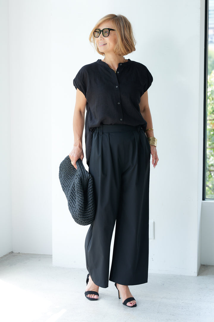 [UV protection/cool to the touch] Stretch wide pants