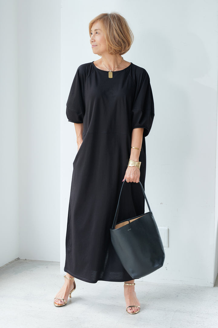 [Cool to the touch] Cocoon sleeve dress