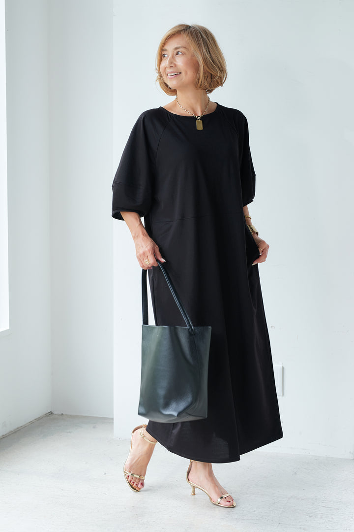 [Cool to the touch] Cocoon sleeve dress