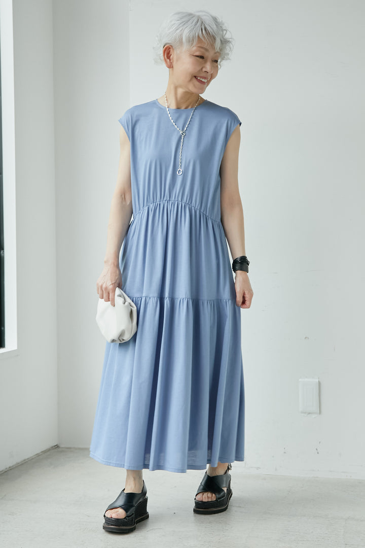 Marzelized cotton long dress