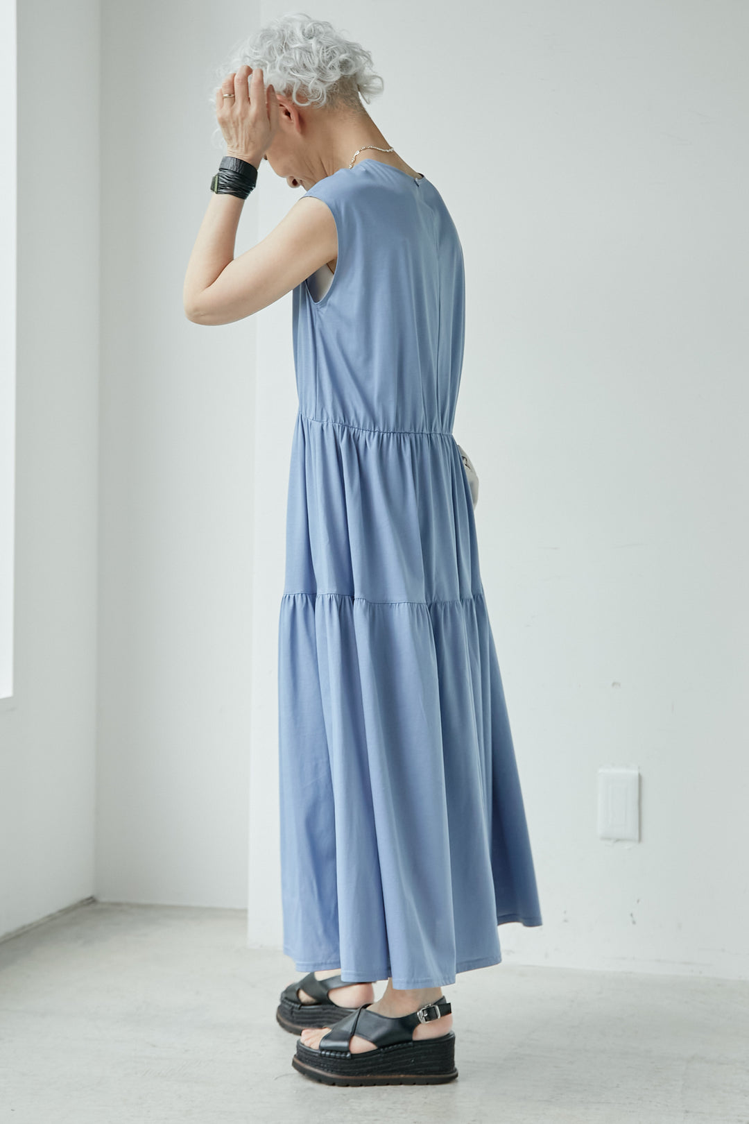 Marzelized cotton long dress